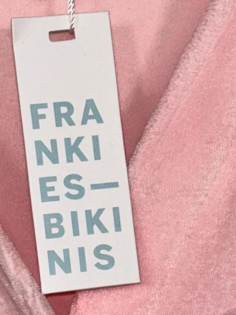 Frankies Bikinis Coco Terry Cloth Short Sleeve Swim Cover Shirt Pink M NWT